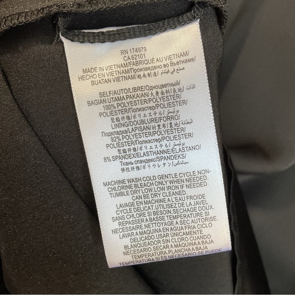 BCBGMAXAZRIA Satin Mini Surplice Dress black new with tags size Medium D16 - Picture 13 of 14